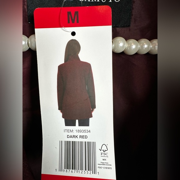 Vince Camuto Women's Burgundy Trench Coat - Picture 4 of 7